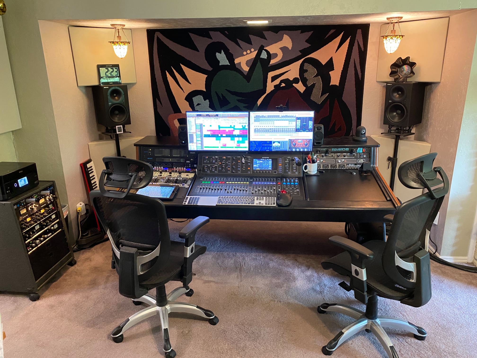 Cornerstone control room with console and monitors