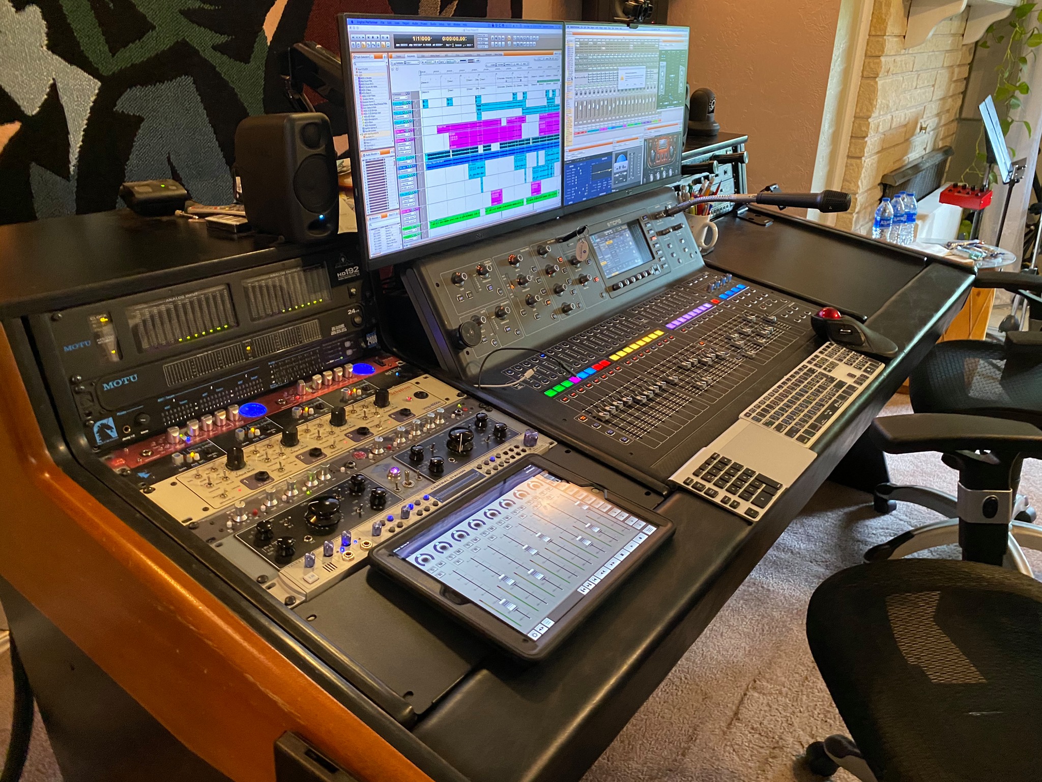 Musicians tracking in the live room